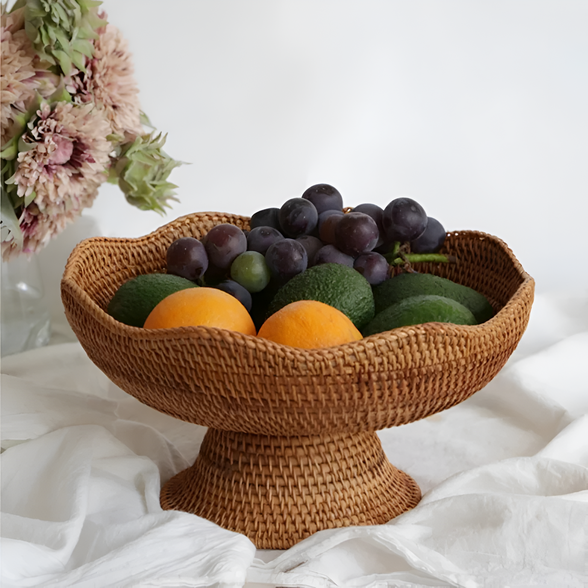 NatureNest – Artisan Rattan Fruit Display Basket for Your Home