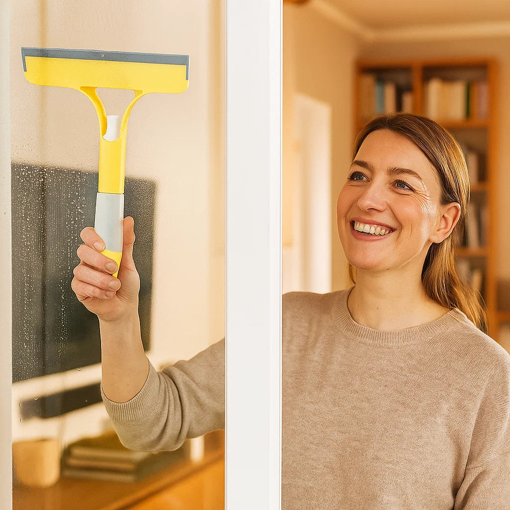 Multi-Function Window Cleaner with Spray – Streak-Free Finish
