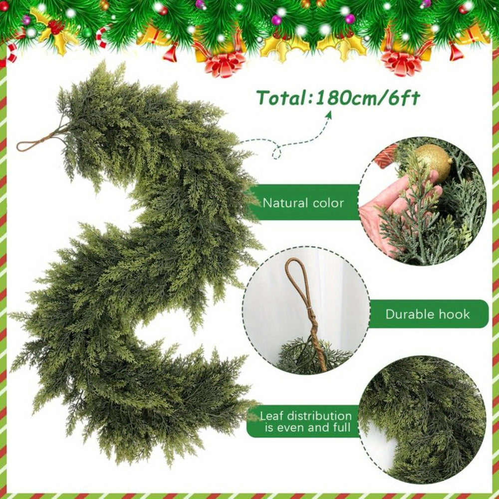 Elegant Holiday Garland with Faux Greenery for Versatile Decor