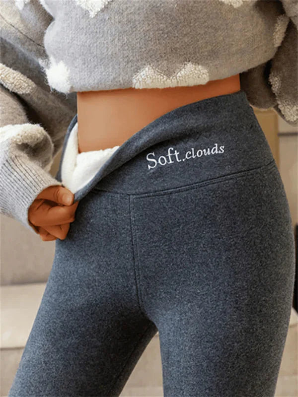 Women’s Leggings | Fleece-Lined Slimming Fit | Polyester, Cotton & Cashmere Blend | Comfortable Warmth