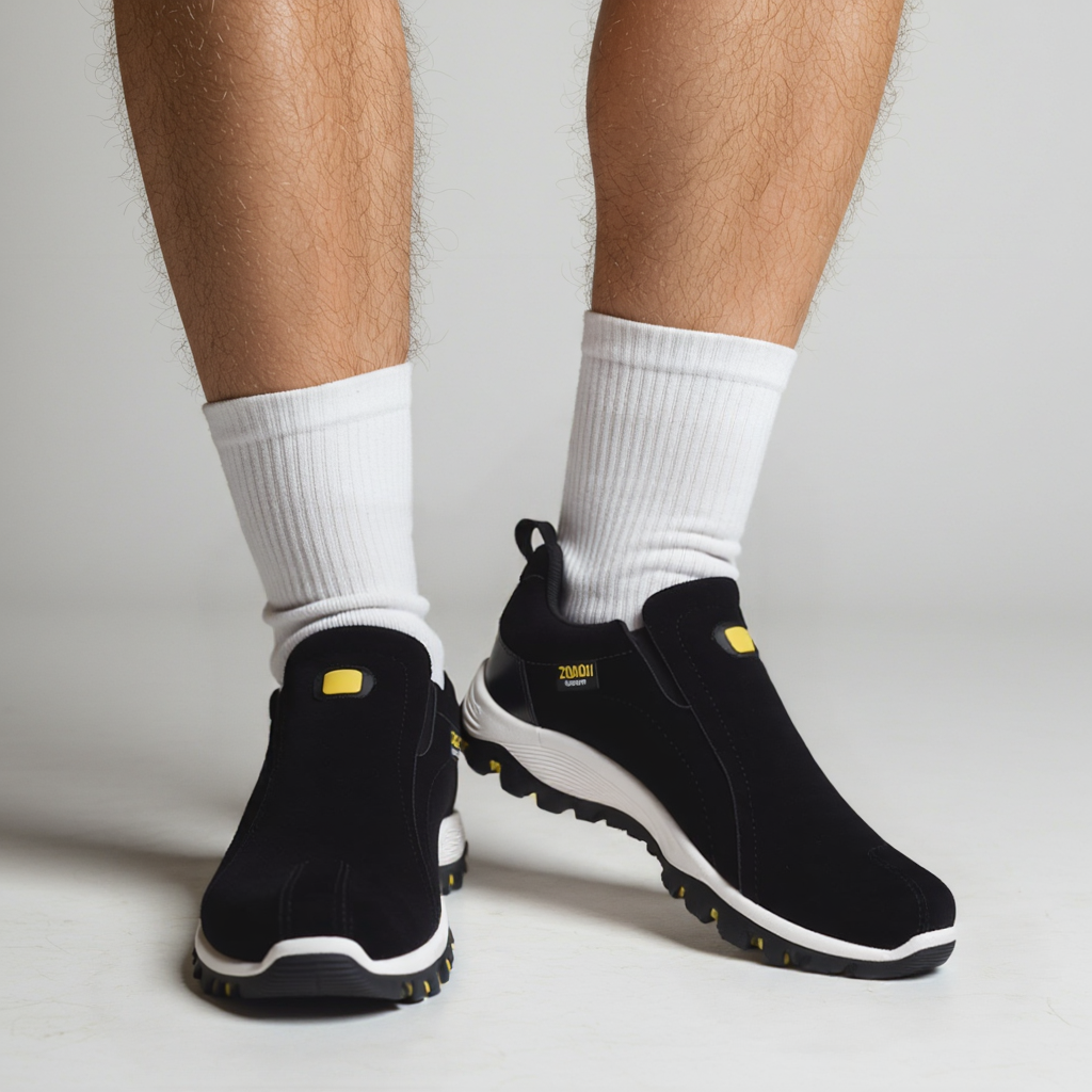 Men's Orthopedic Hiking Shoes | Slip-On Lightweight Design | Breathable Material & Arch Support | Slip-Resistant Rubber Sole