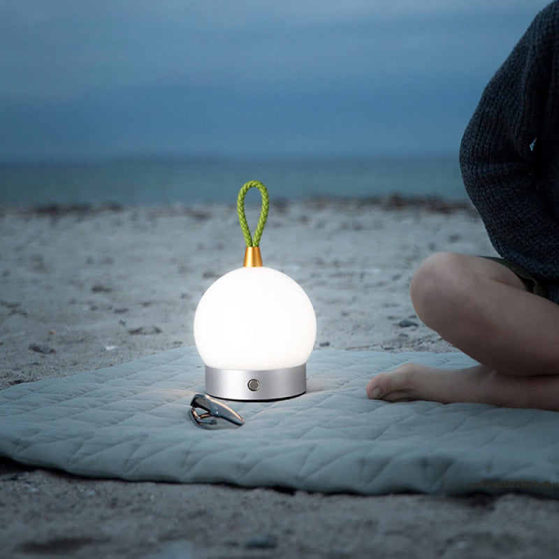 Timmy Orb Waterproof Cordless LED Lamp | Rechargeable Battery 7-9h | Touch Dimmable | IP65 Outdoor Indoor | Aluminum PU Leather | Black Silver Gold