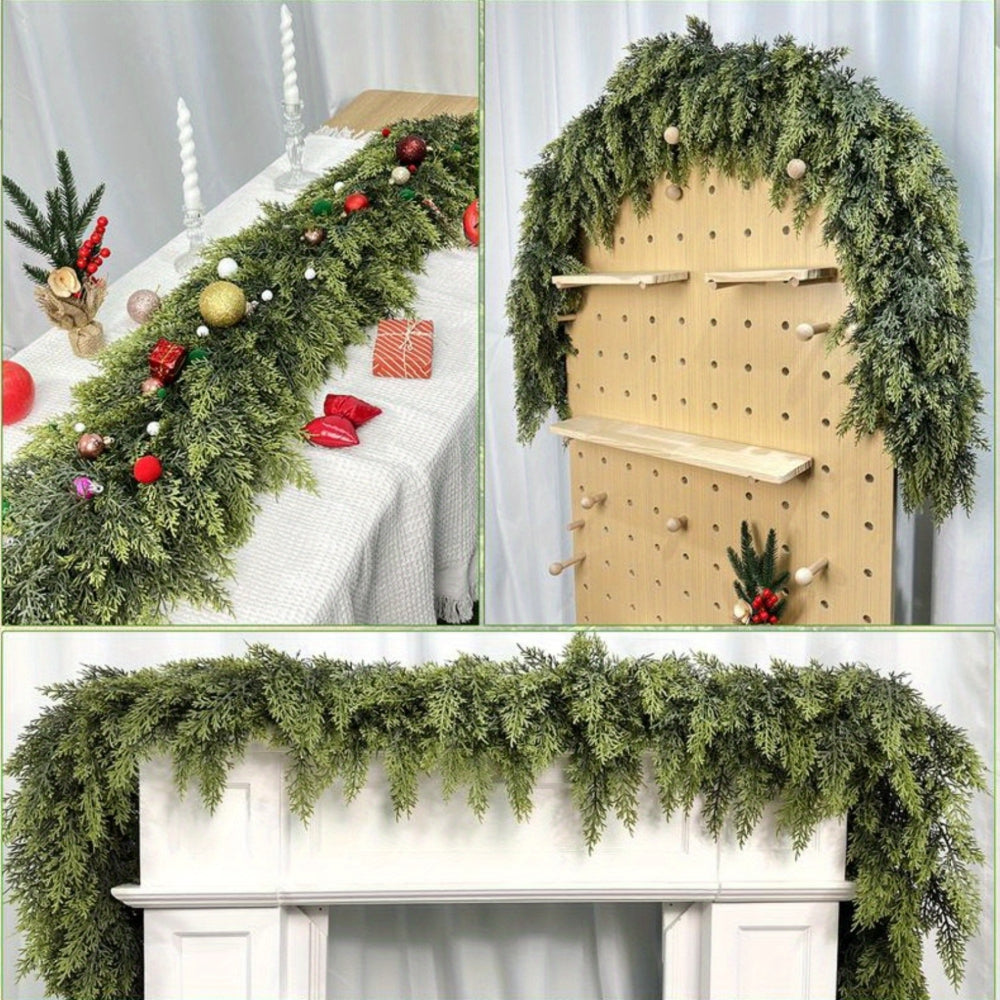 Elegant Holiday Garland with Faux Greenery for Versatile Decor