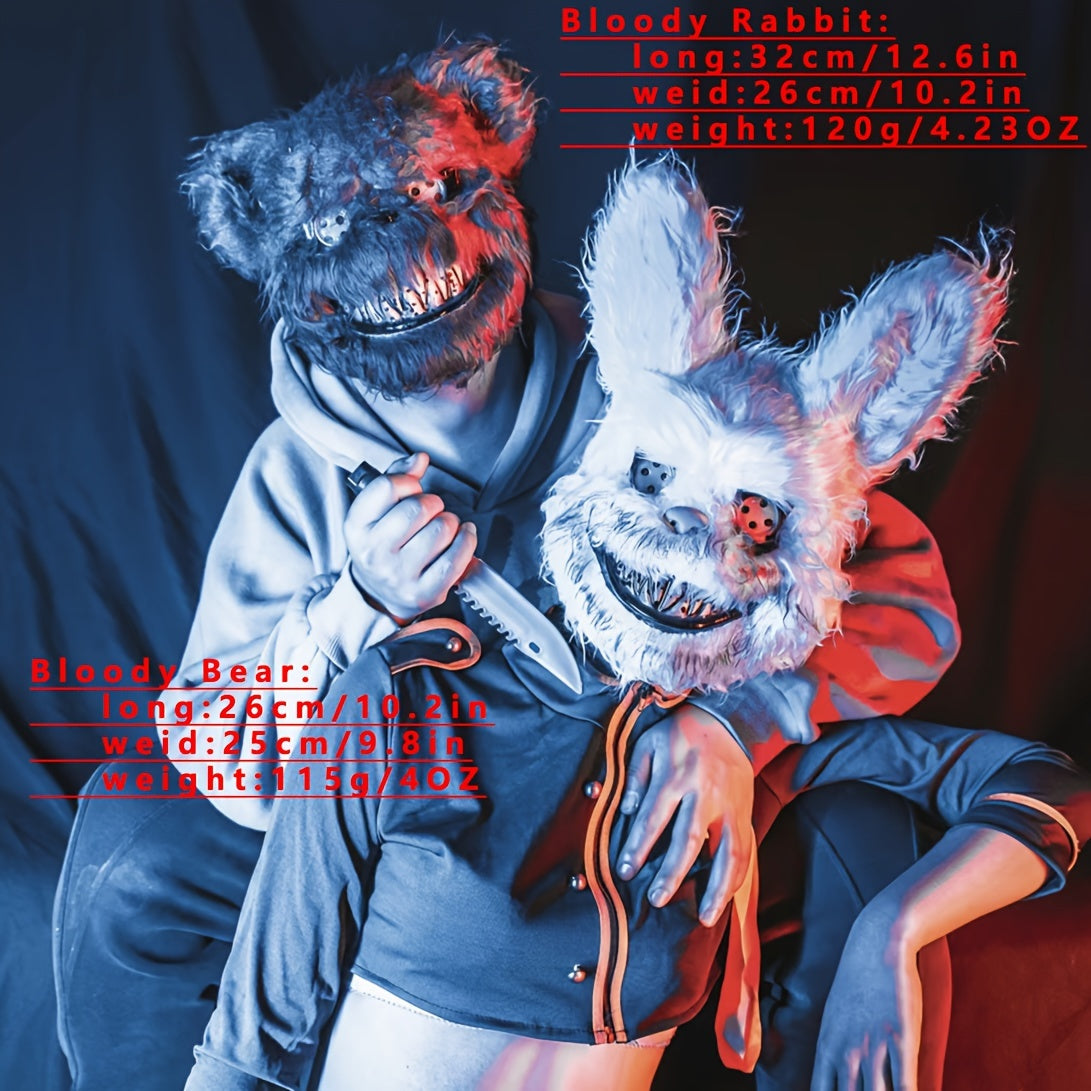 Blood-Splattered Animal Halloween Mask Lightweight Costume Accessory