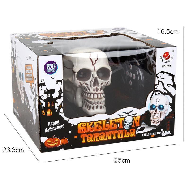 Remote Control Halloween Skeleton Spider with Glowing LED Eyes