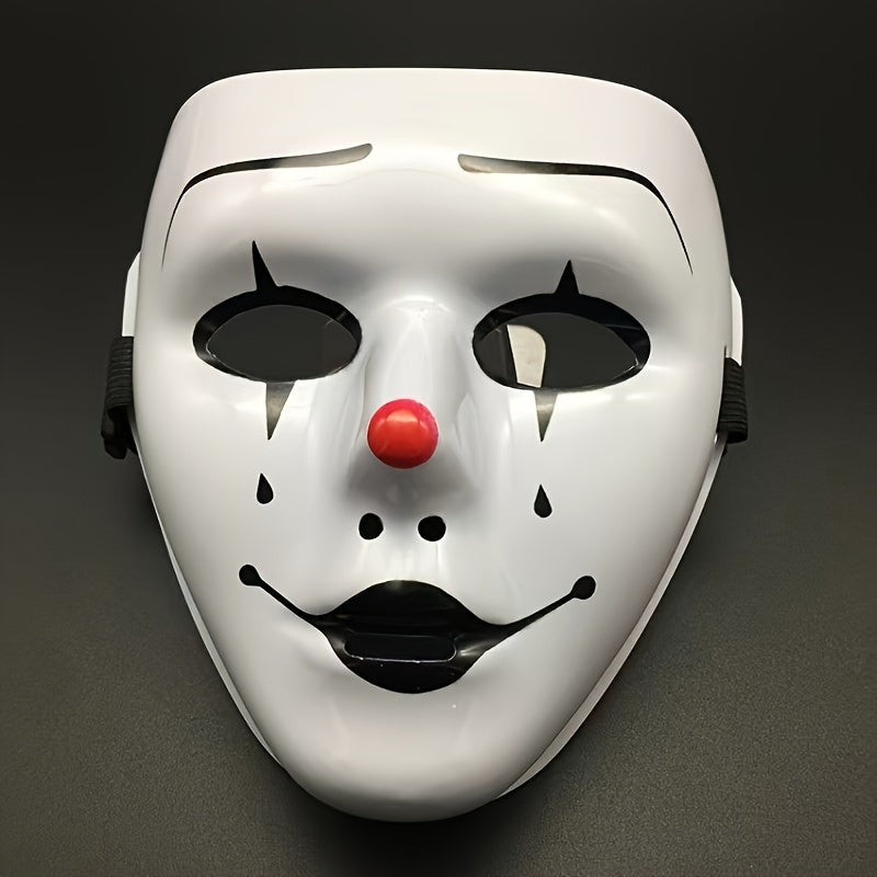 Full Face Halloween Mask for Teens and Adults Durable PVC Leather White