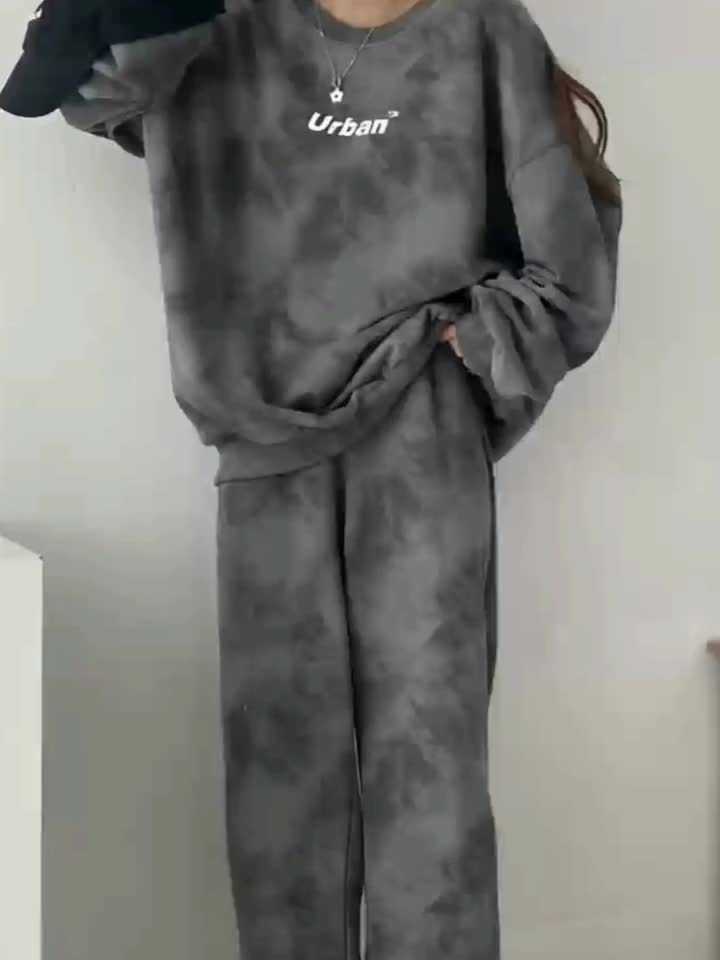 Plus-Size Lounge Set | Tie-Dye Print | Ultimate Comfort Fit | Polyester