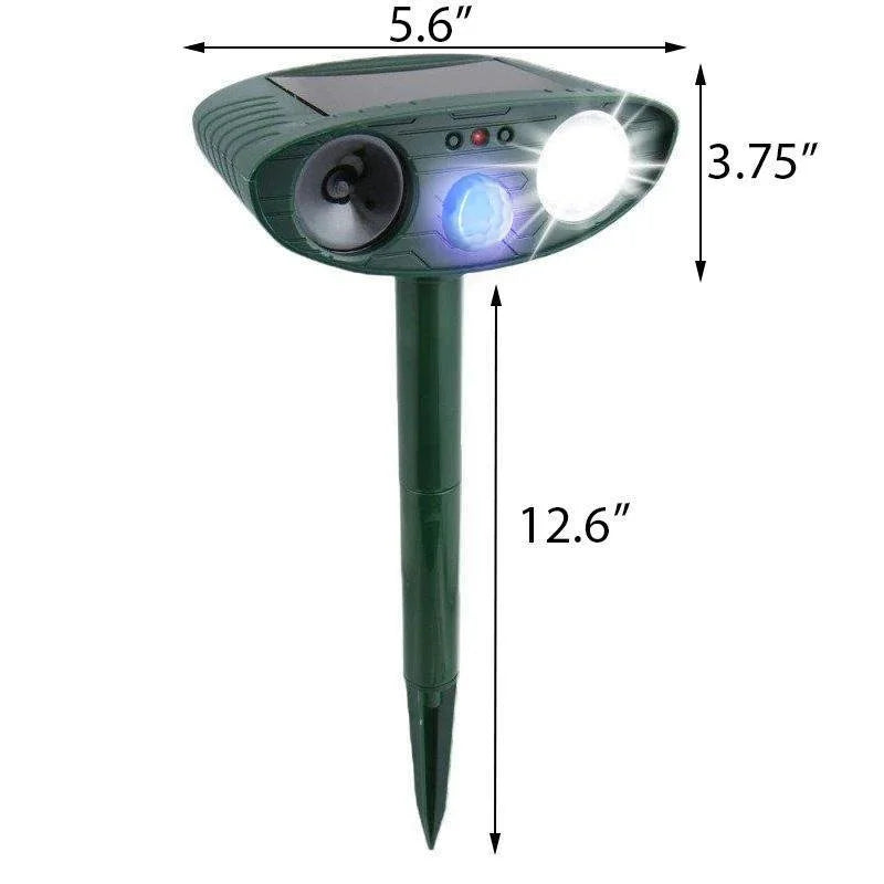 Solar Ultrasonic Repellent for Chipmunks - Eliminate in 48 Hours