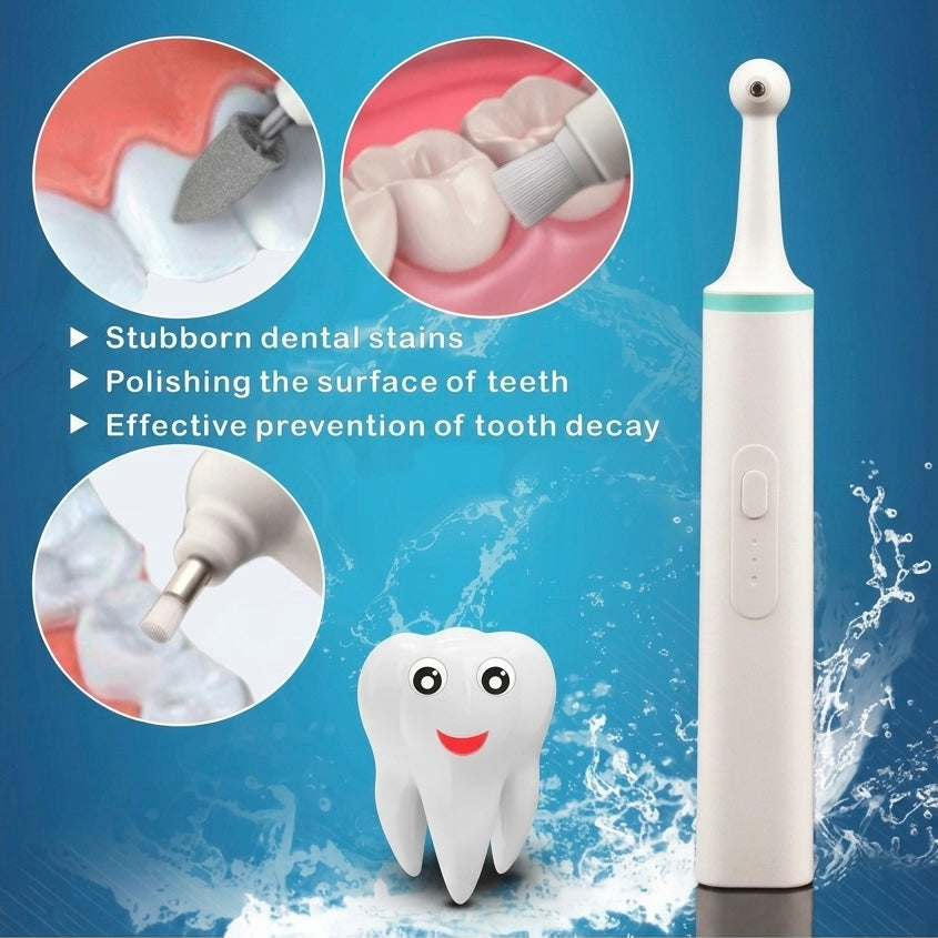 Compact Tooth Scraper and Plaque Remover with Ergonomic Handle - White