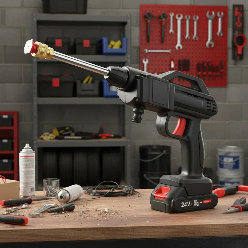 PowerClean 1500 Cordless High-Pressure Washer with 30 Bar Force