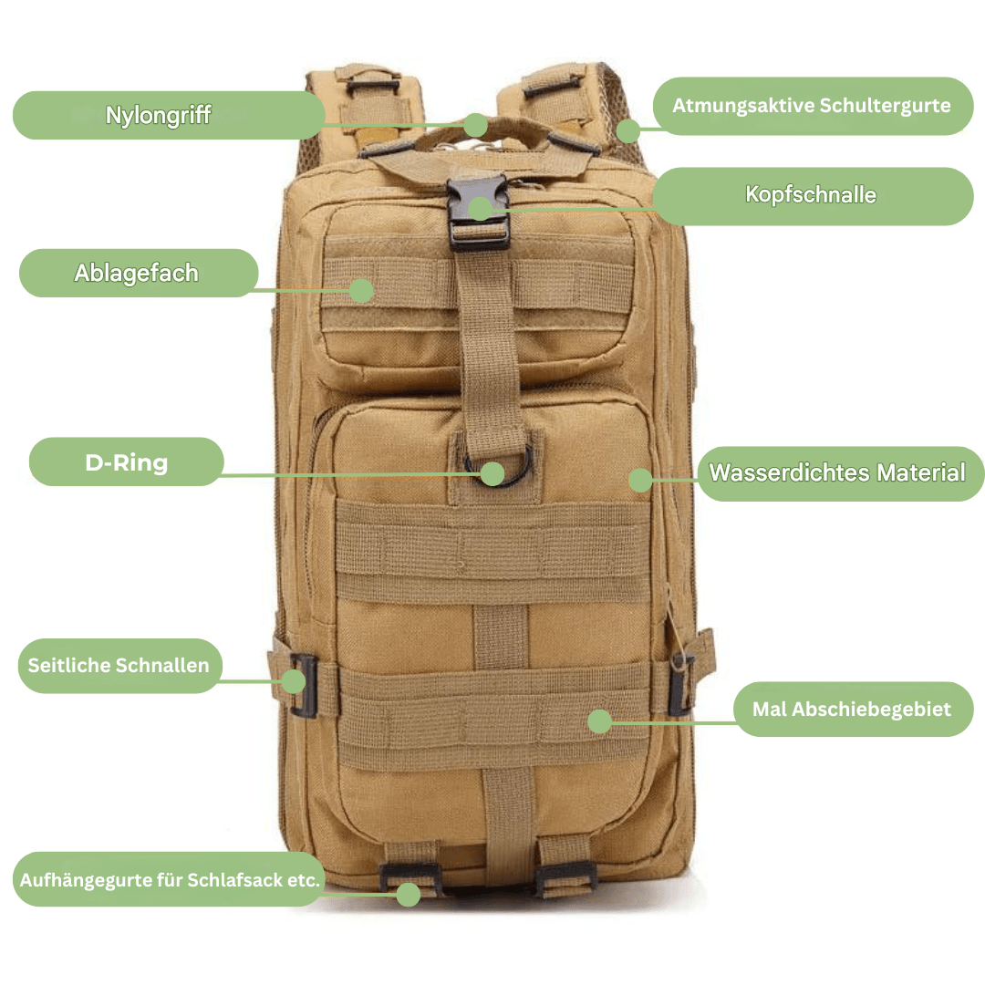AquaGuard 50L Tactical Backpack for All Your Adventures