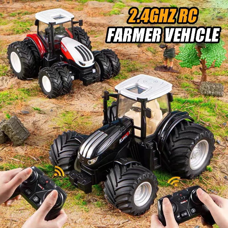 FarmMaster 1:24 Remote-Controlled Tractor Trailer with Lights