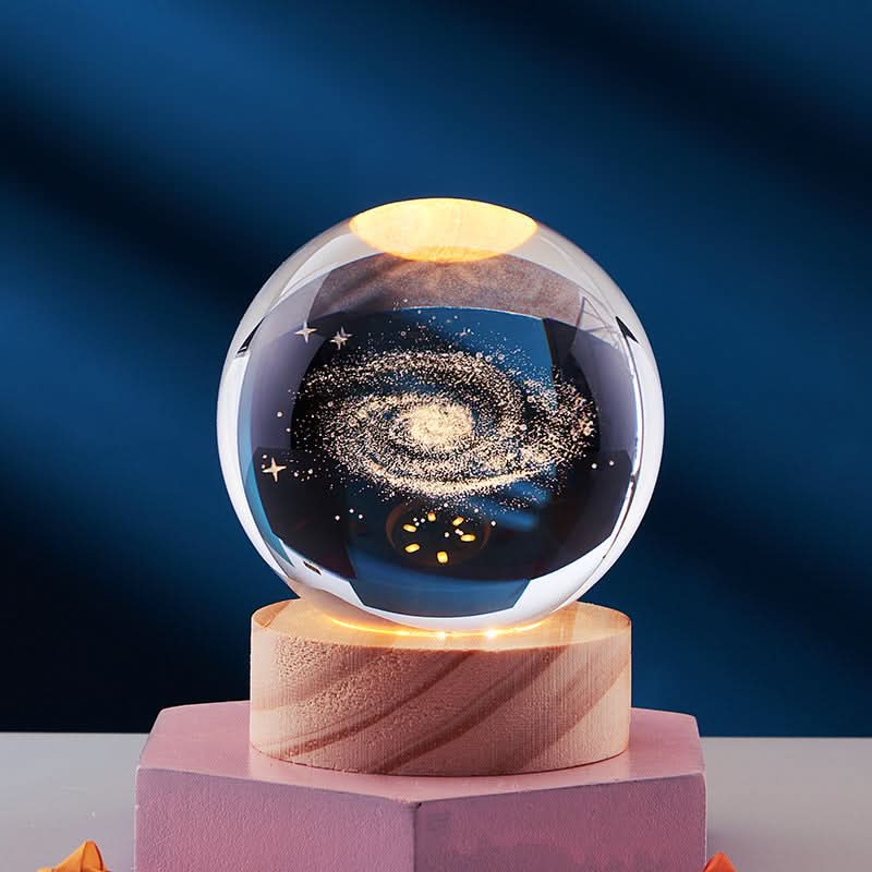 RadiantGem 3D LED Night Lamp with Dazzling Crystal Effects
