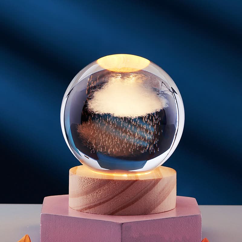 RadiantGem 3D LED Night Lamp with Dazzling Crystal Effects