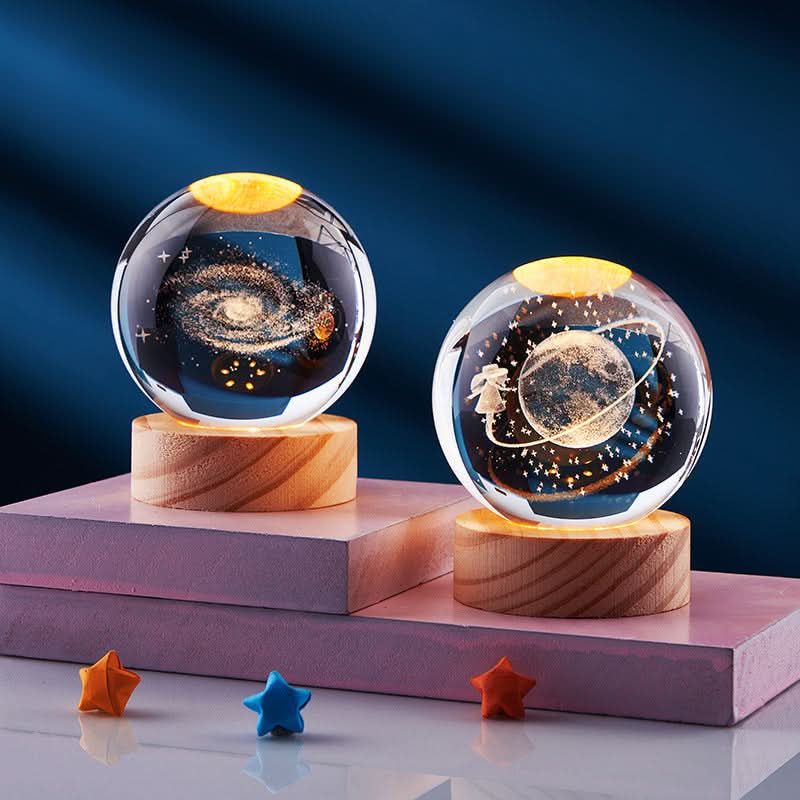 RadiantGem 3D LED Night Lamp with Dazzling Crystal Effects