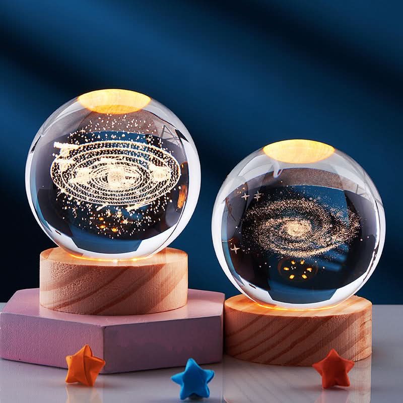 RadiantGem 3D LED Night Lamp with Dazzling Crystal Effects