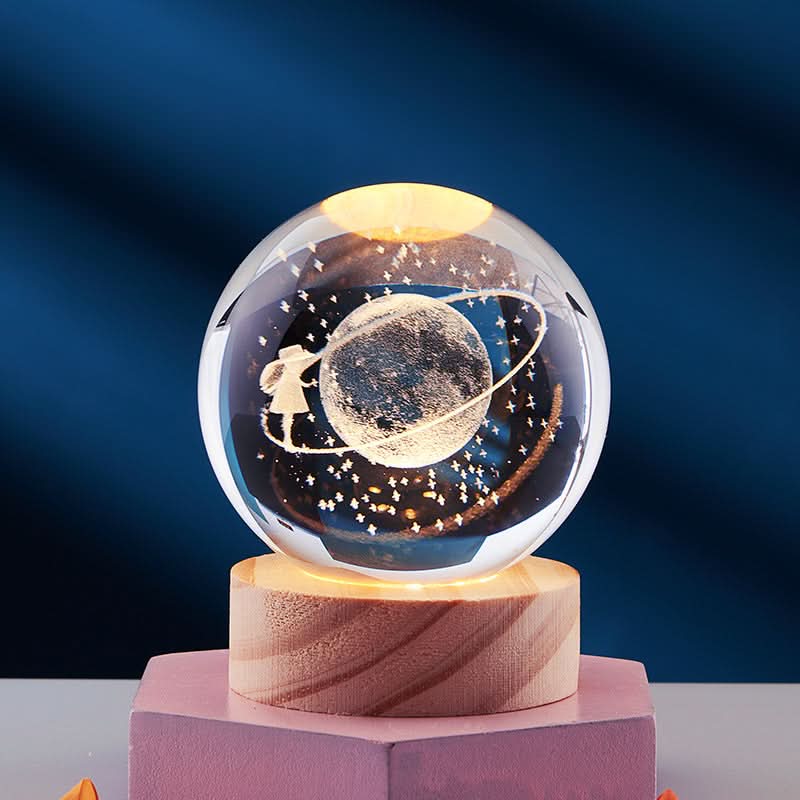 RadiantGem 3D LED Night Lamp with Dazzling Crystal Effects