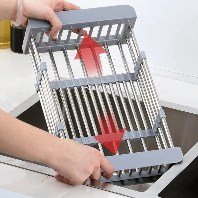 Expandable Stainless Steel Sink Drainer Basket for Effortless Kitchen Use