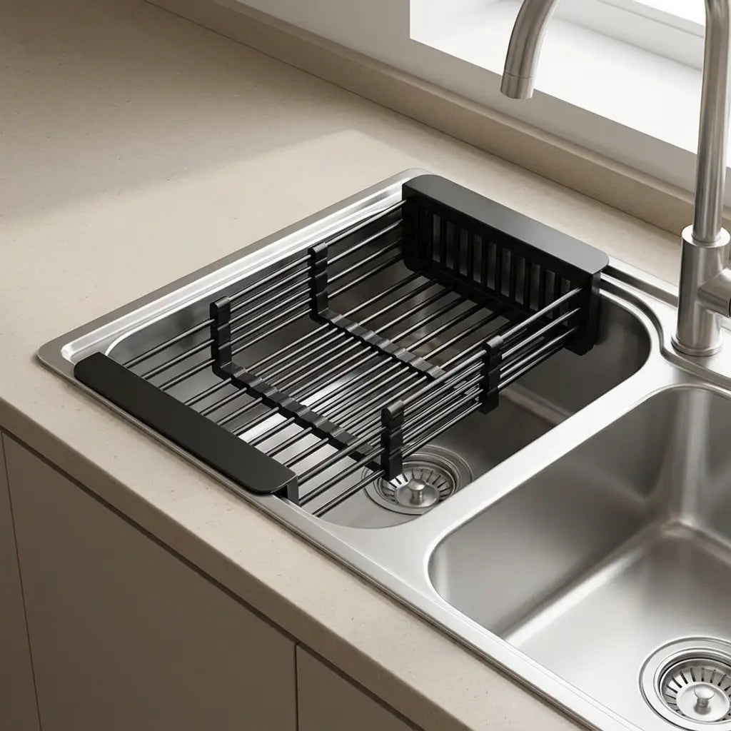 Expandable Stainless Steel Sink Drainer Basket for Effortless Kitchen Use