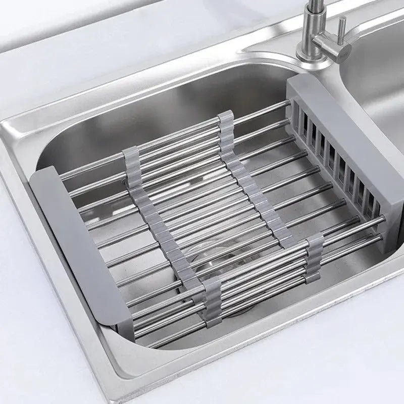 Expandable Stainless Steel Sink Drainer Basket for Effortless Kitchen Use