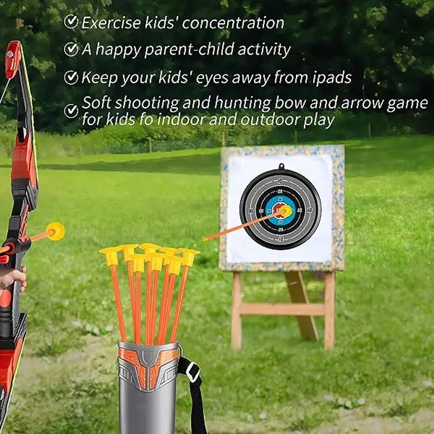 Complete Outdoor Archery Set for Kids | Suction Cup Arrows | Ages 3+