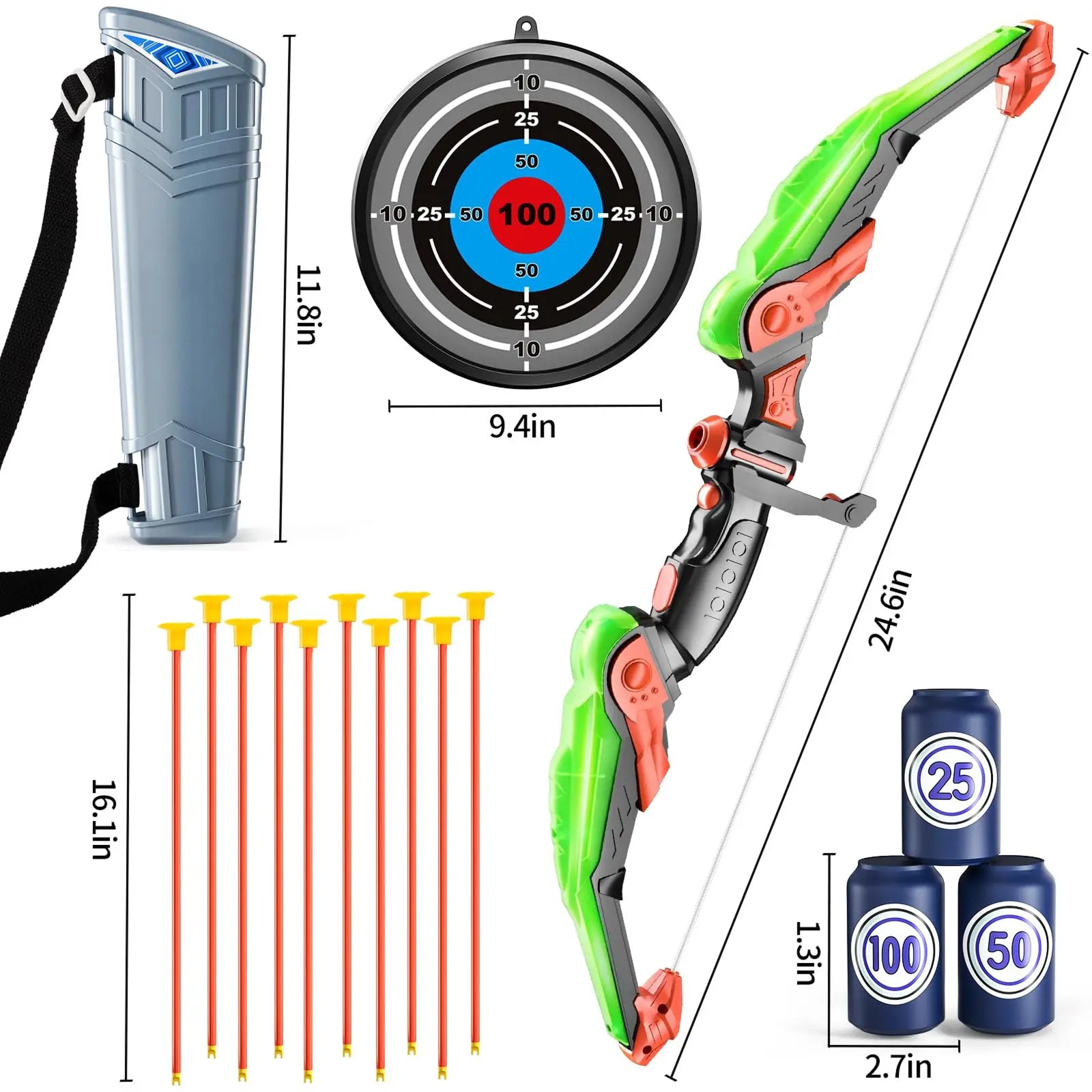 Complete Outdoor Archery Set for Kids | Suction Cup Arrows | Ages 3+