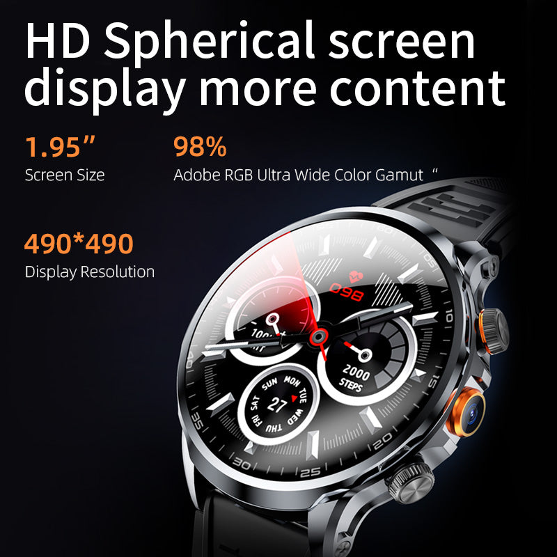 4G LTE Fitness Smartwatch with 1.95-Inch HD Display for Health Tracking