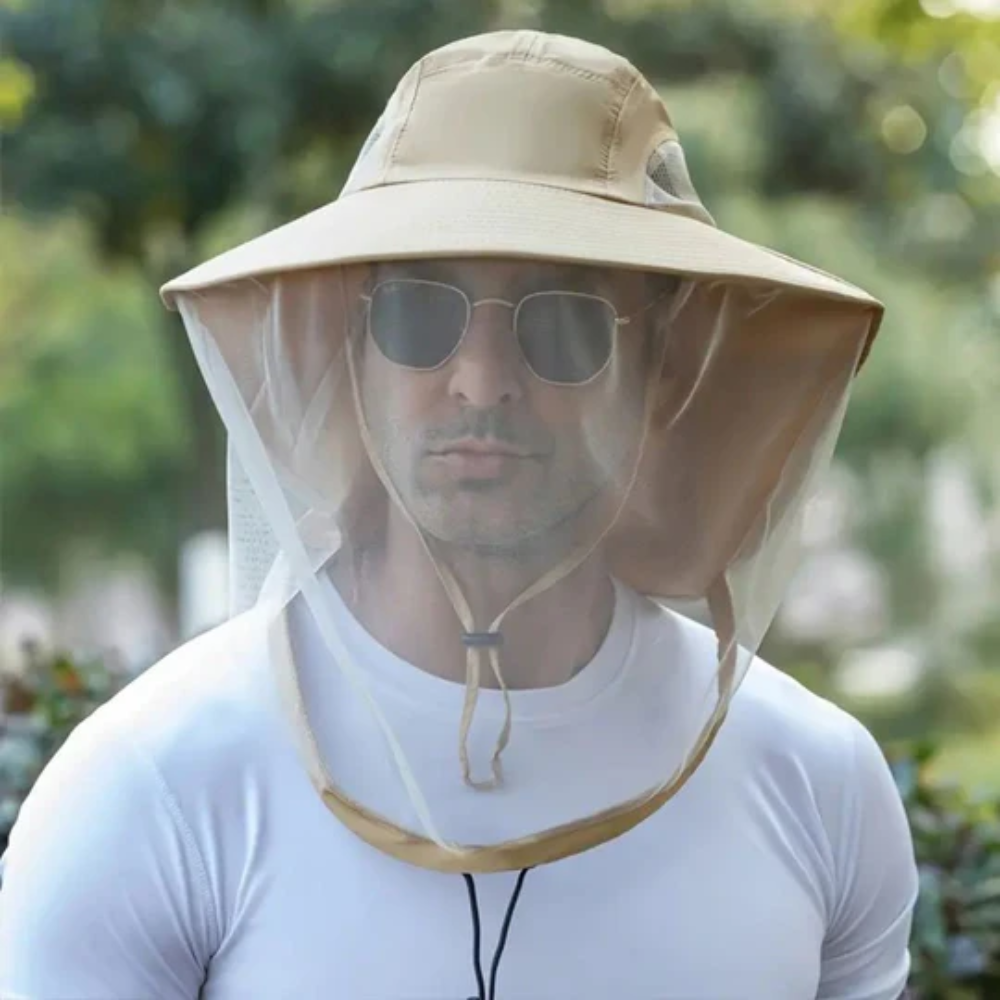 Wide Brim Sun Hat for Outdoor Use - Breathable with Mosquito Defense