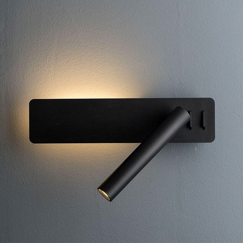 Stylish Wall-Mounted Reading Lamp with Adjustable Light