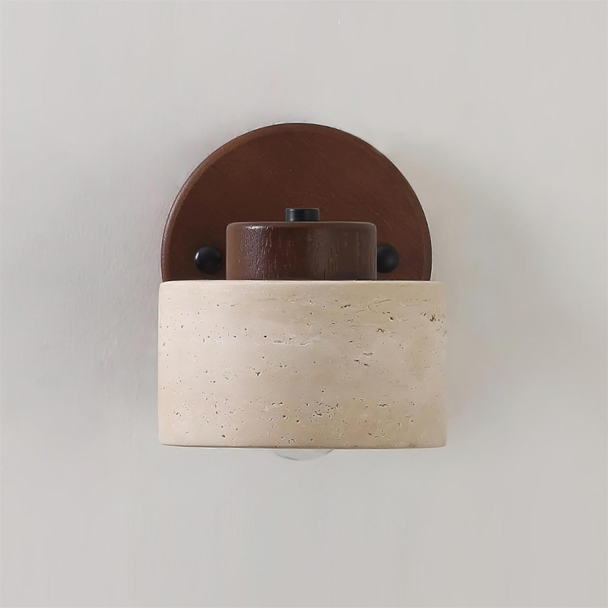 Stylish Adjustable Wall Light - Natural Stone & Wood Fusion