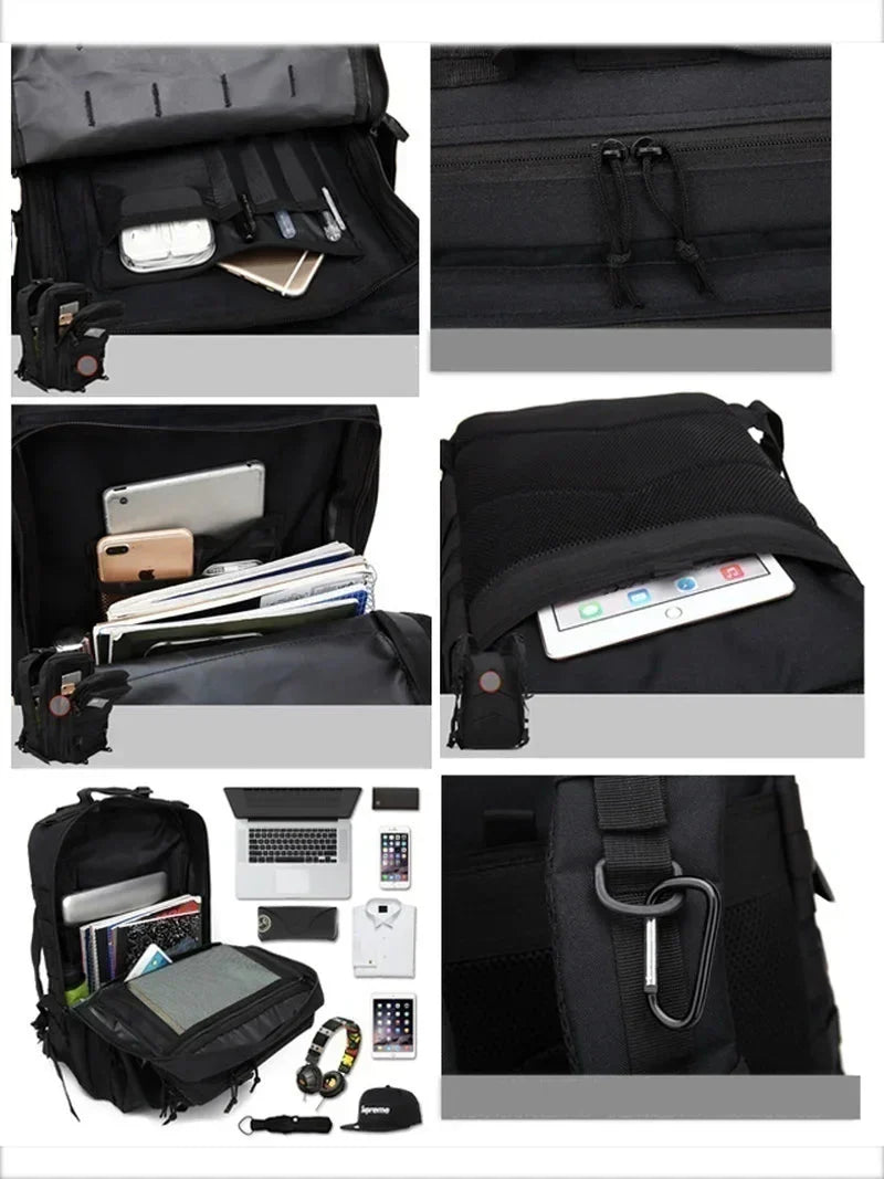 Waterproof Tactical Backpack for Outdoor Use – 50L Capacity, Durable Design