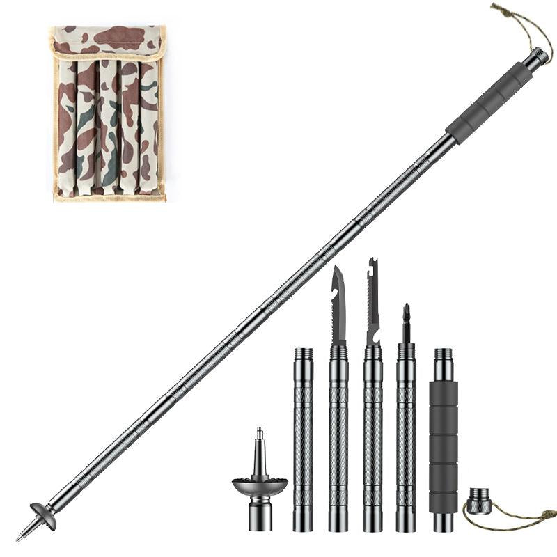 Collapsible Trekking Pole with Custom Accessories - Lightweight Hiking Support
