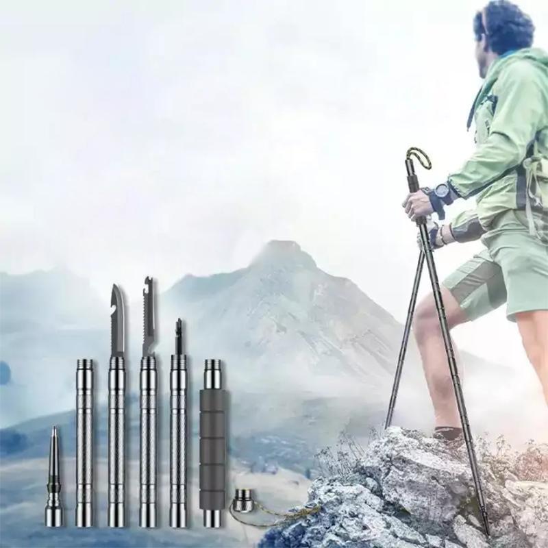 Collapsible Trekking Pole with Custom Accessories - Lightweight Hiking Support