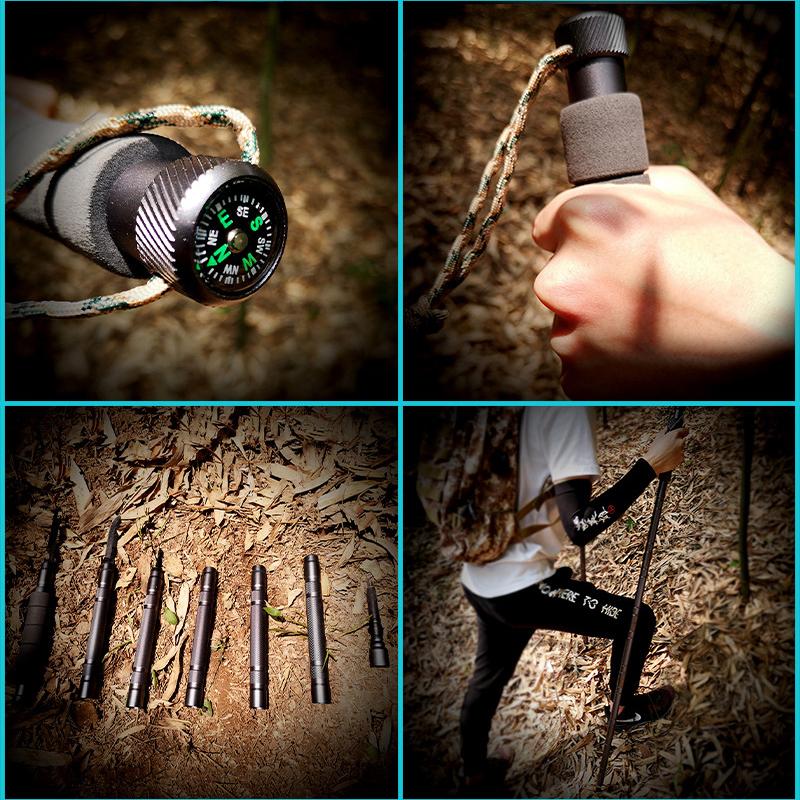 Collapsible Trekking Pole with Custom Accessories - Lightweight Hiking Support