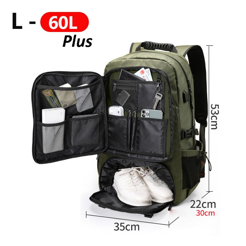 Water-Resistant Travel Backpack with Large Capacity for Outdoor Adventures