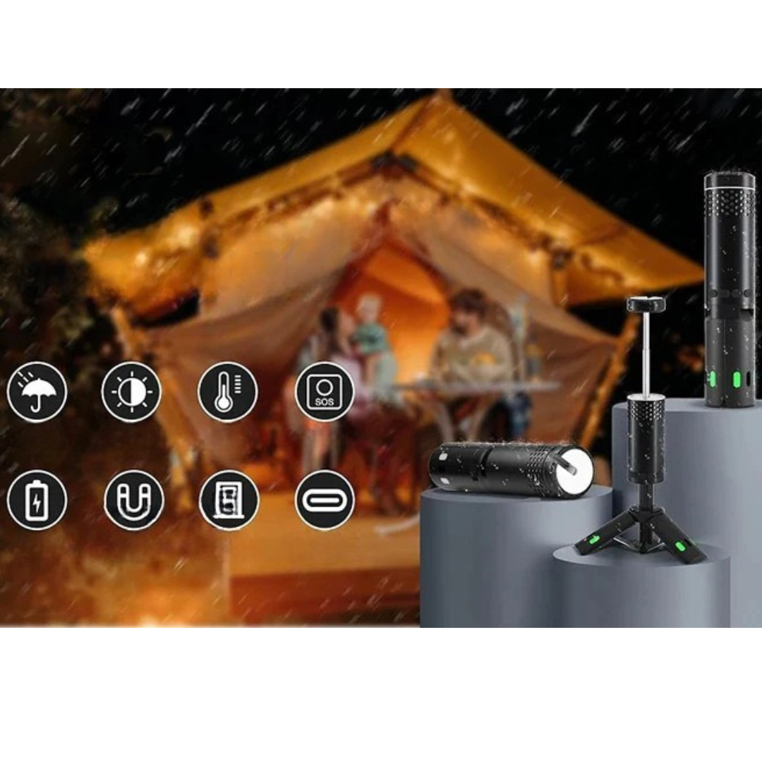 Rechargeable Camping Lantern with Power Bank & Dimmer for Outdoor Use