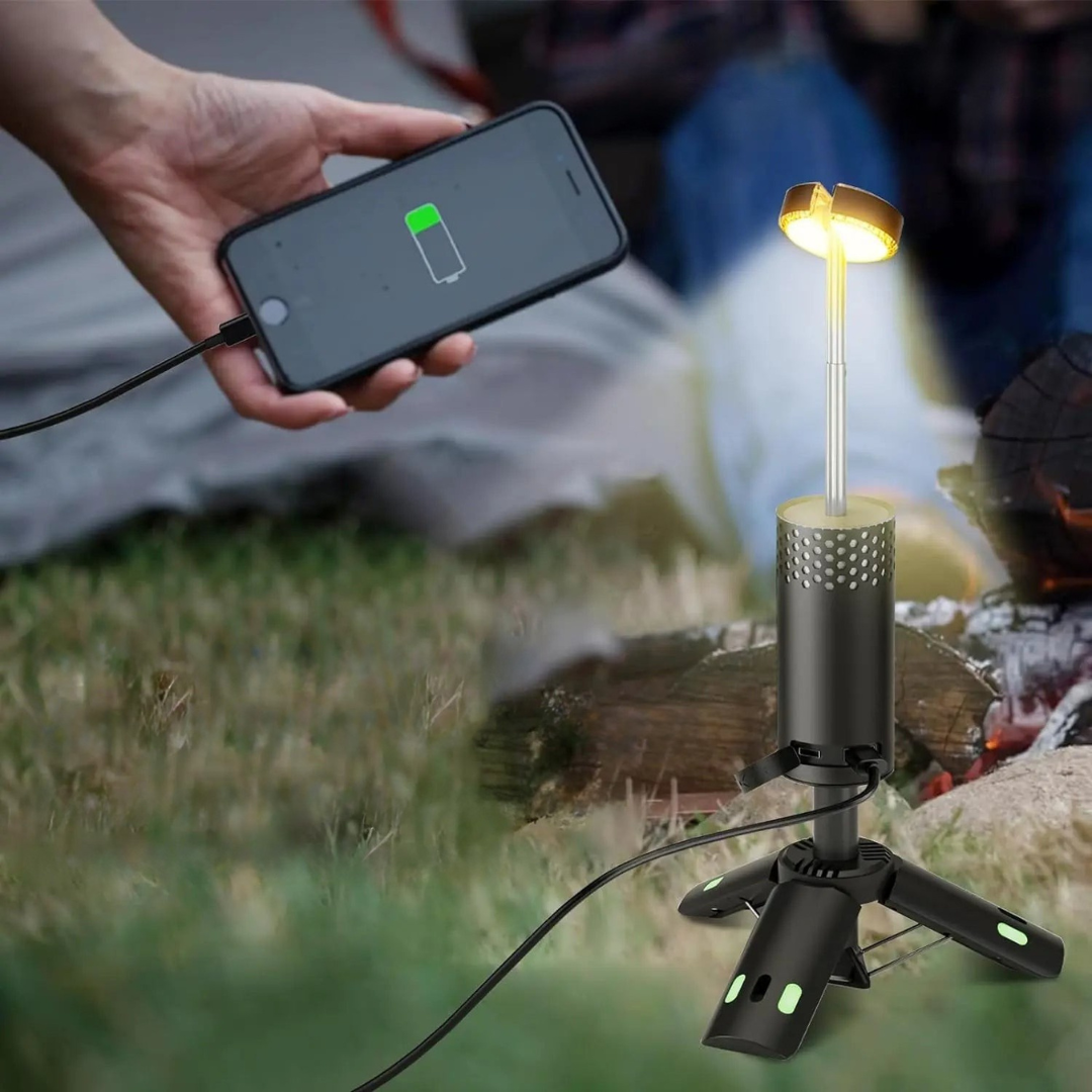 Rechargeable Camping Lantern with Power Bank & Dimmer for Outdoor Use