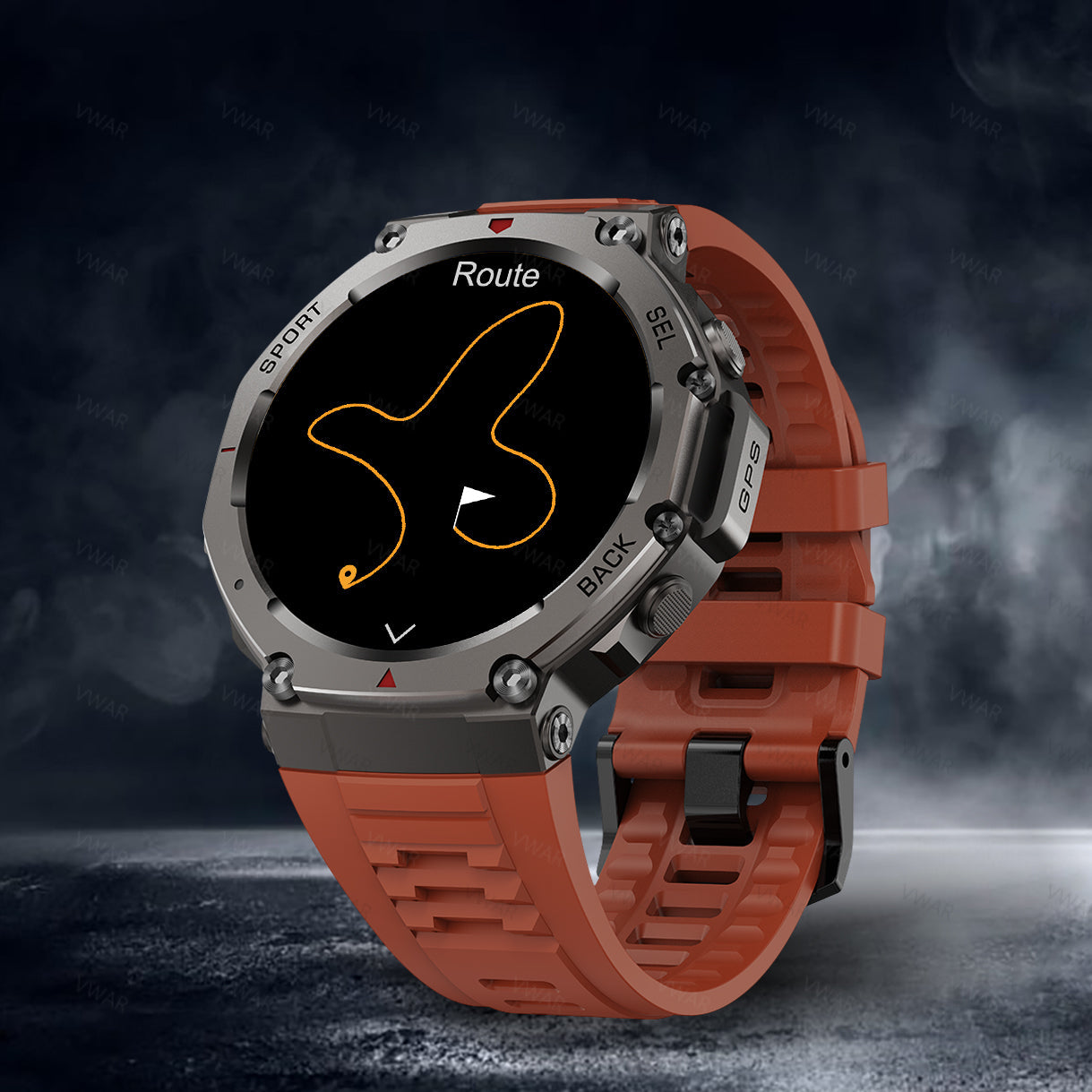 Rugged Outdoor GPS Smartwatch – 5 ATM Waterproof for Adventurers