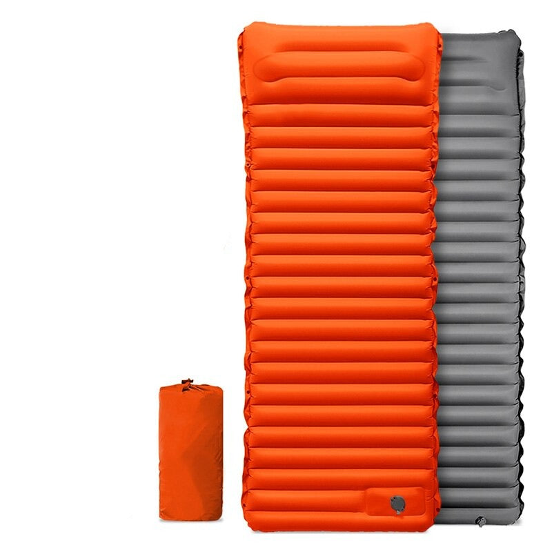 Inflatable Camping Mattress with Integrated Foot Pump – Waterproof & Portable