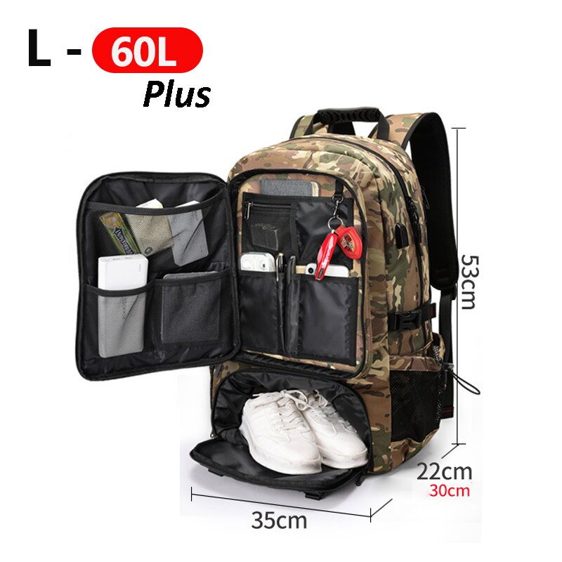 Water-Resistant Travel Backpack for Hiking and Camping – Large Capacity