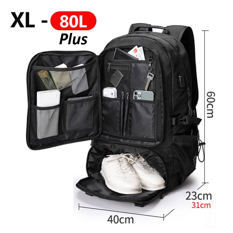Water-Resistant Travel Backpack for Hiking and Camping – Large Capacity
