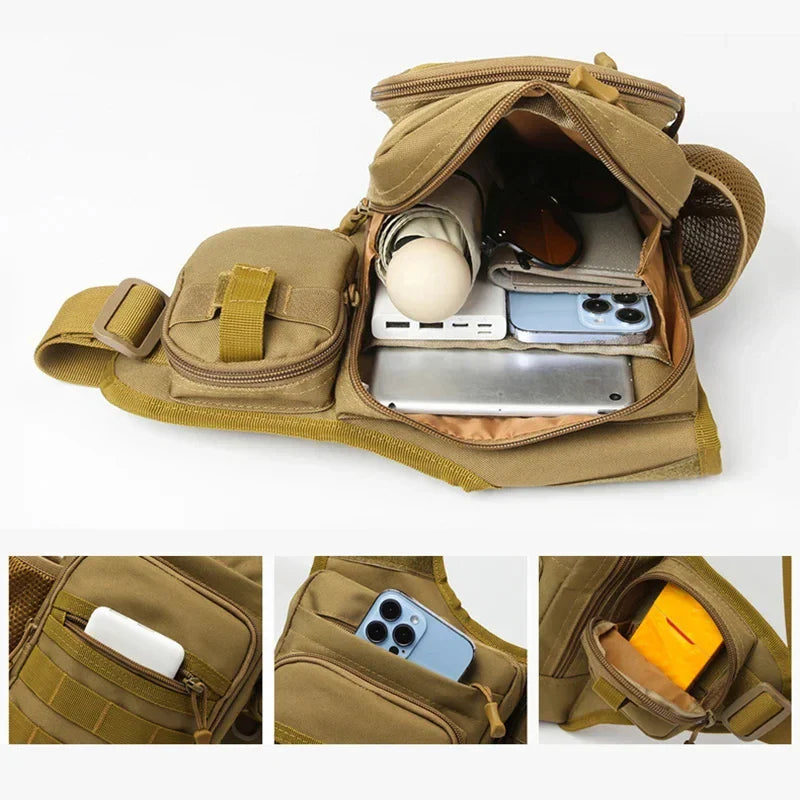 Water-Resistant Hiking Backpack with Multiple Pockets for Outdoor Use