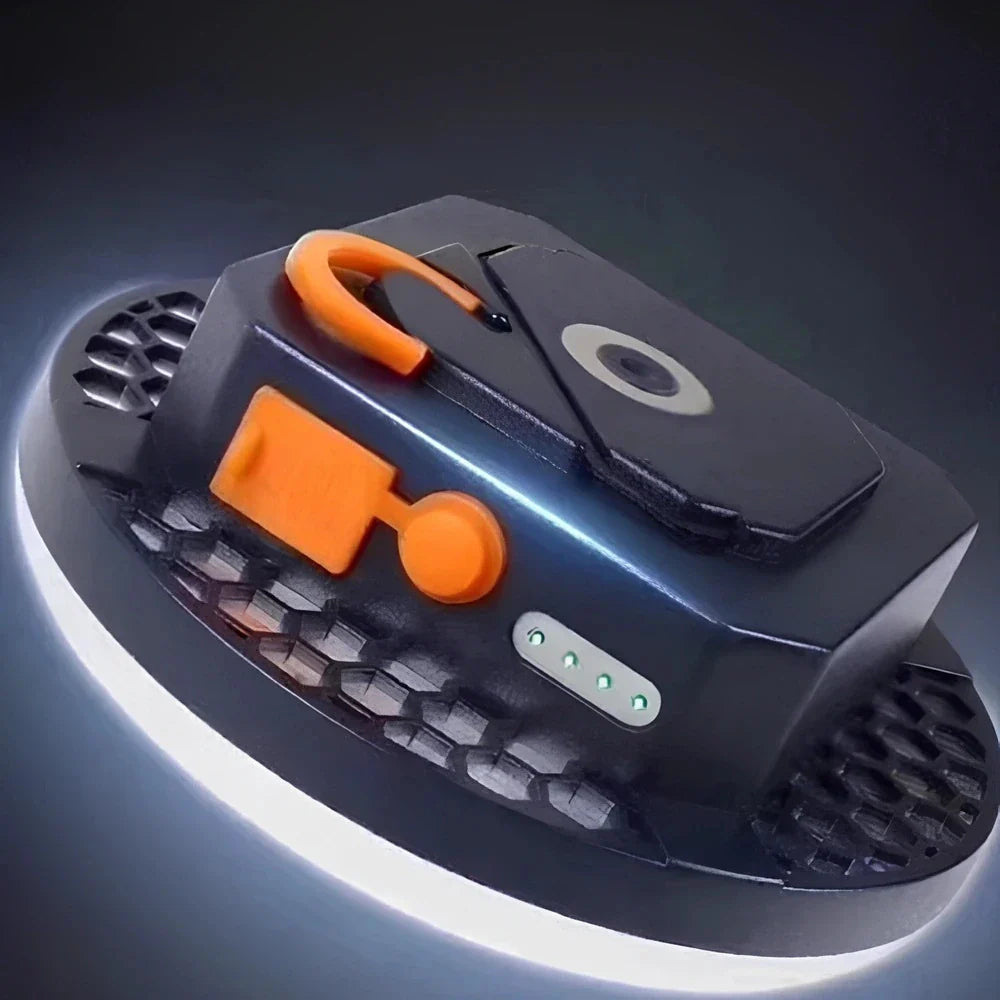 Compact Power Bank with Dual Light Modes – Rugged Charger for Adventures