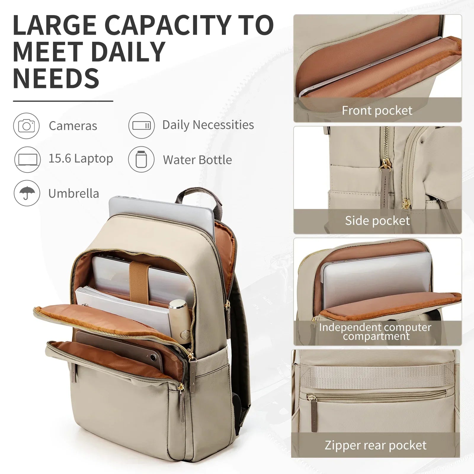 Water-Resistant Travel Backpack – Spacious Design for Outdoor Adventures