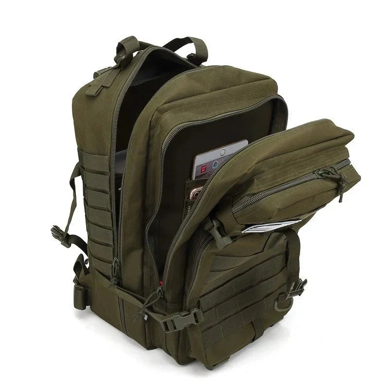 Water-Resistant Travel Backpack with MOLLE System – Spacious Outdoor Gear