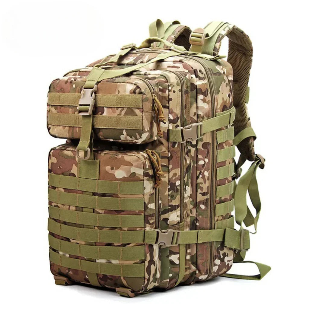 Water-Resistant Travel Backpack with MOLLE System – Spacious Outdoor Gear