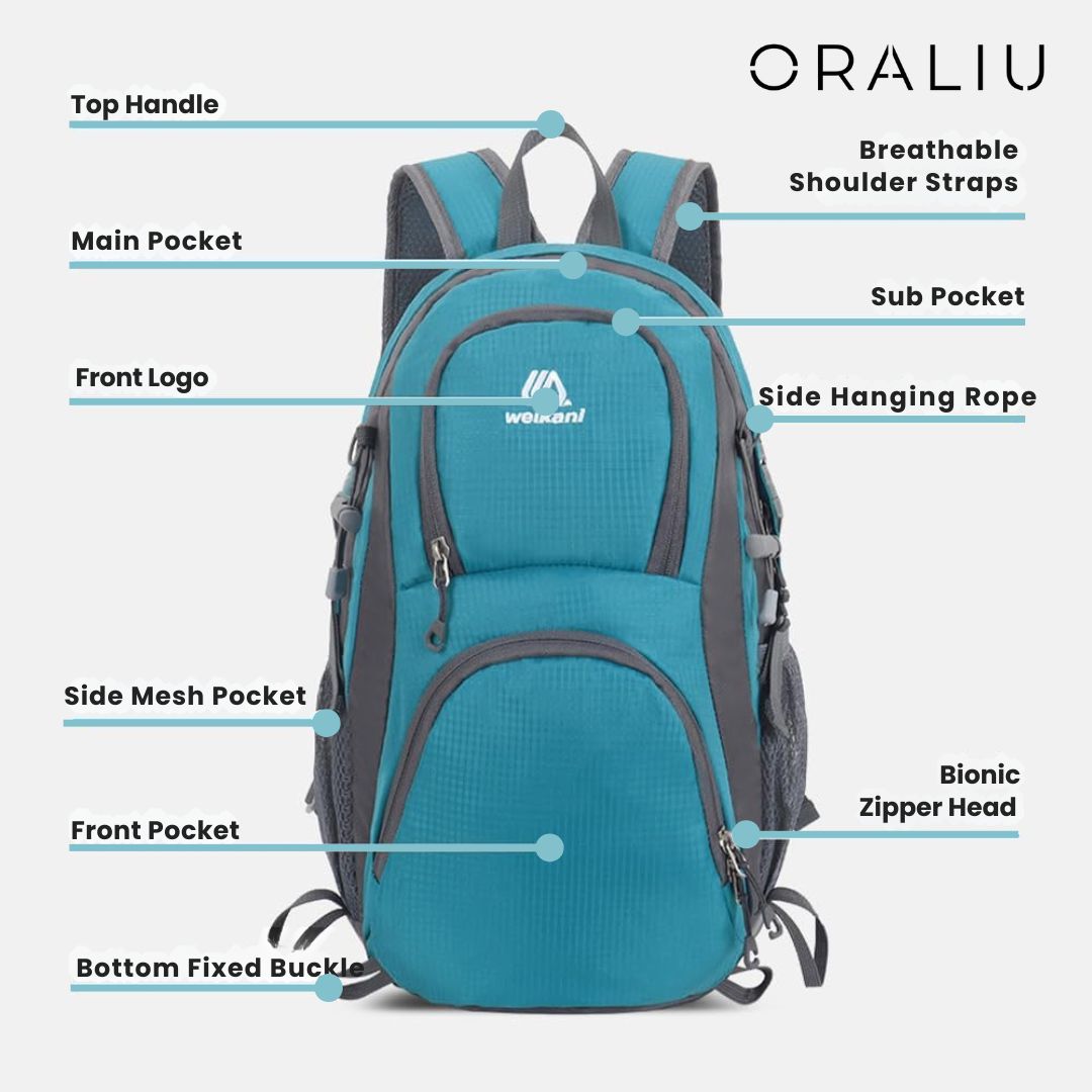 Waterproof Nylon Travel Backpack – Lightweight Daypack for Hiking & Outdoors