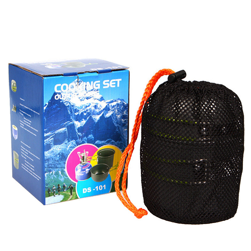 Lightweight Cooking Set for Camping - Hard Anodized Aluminum, 430g, 1-2 Person