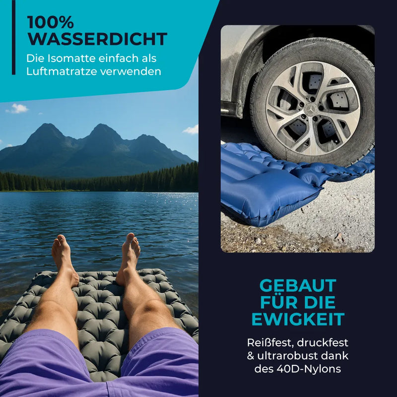 Ultralight Sleeping Pad with Built-in Pump | Compact for Easy Setup