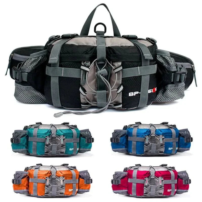 Waterproof Hiking Waist Pack with Dual Bottle Holders – Ideal for Adventures